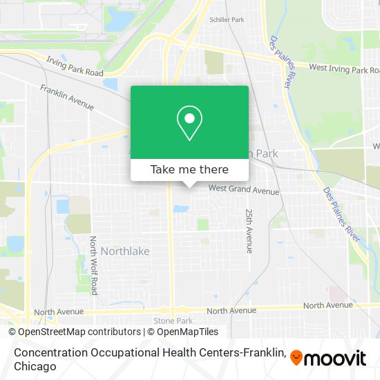 Concentration Occupational Health Centers-Franklin map