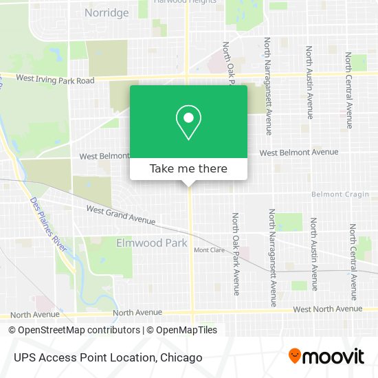 UPS Access Point Location map