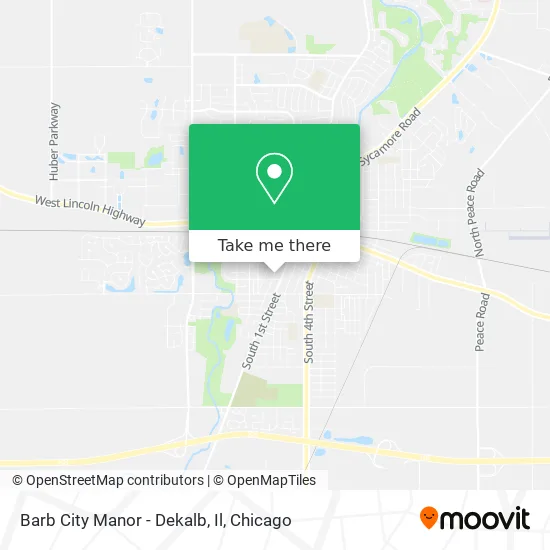 Mapa de Barb City Manor - Dekalb, Il