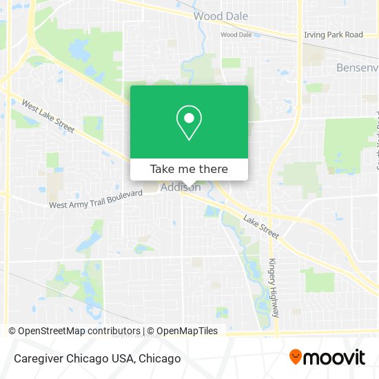 Caregiver Chicago USA map