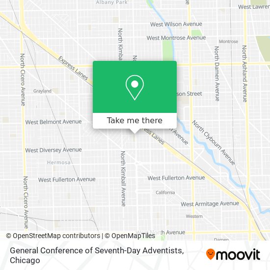 General Conference of Seventh-Day Adventists map