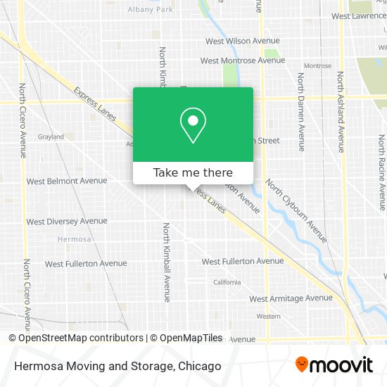 Hermosa Moving and Storage map