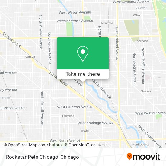 Rockstar Pets Chicago map