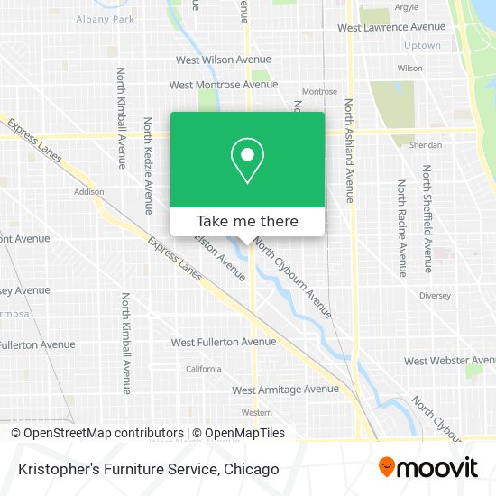 Kristopher's Furniture Service map