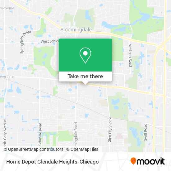 Home Depot Glendale Heights map