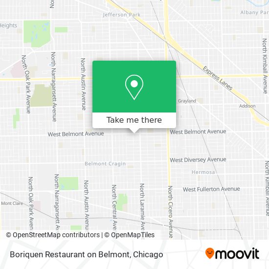 Boriquen Restaurant on Belmont map