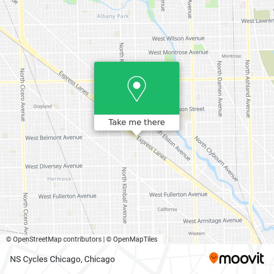 Mapa de NS Cycles Chicago