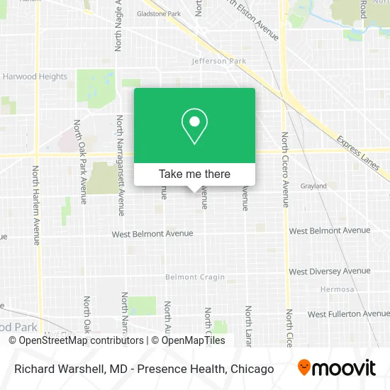 Richard Warshell, MD - Presence Health map