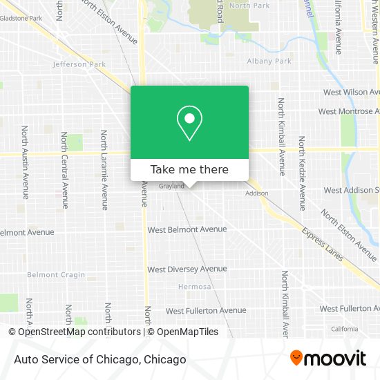 Auto Service of Chicago map