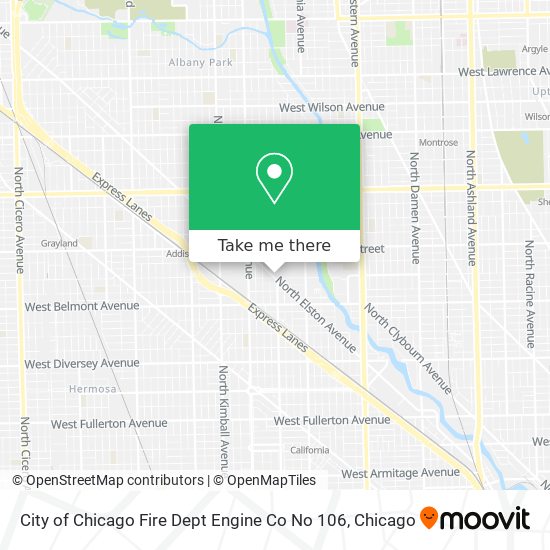 Mapa de City of Chicago Fire Dept Engine Co No 106