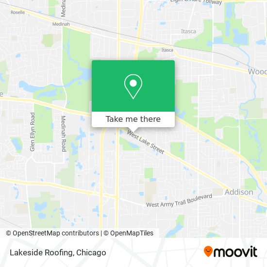 Lakeside Roofing map