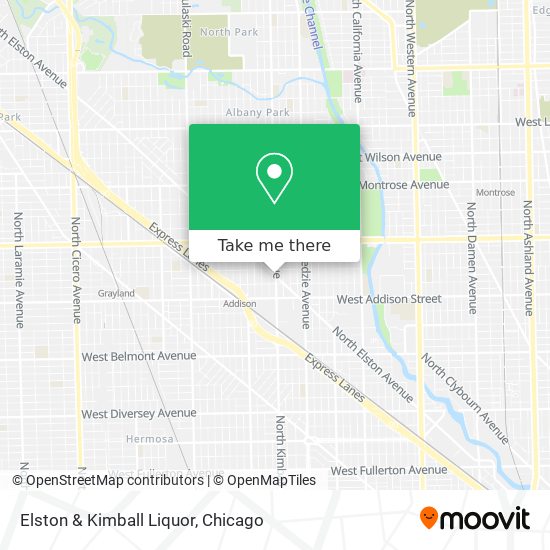 Elston & Kimball Liquor map