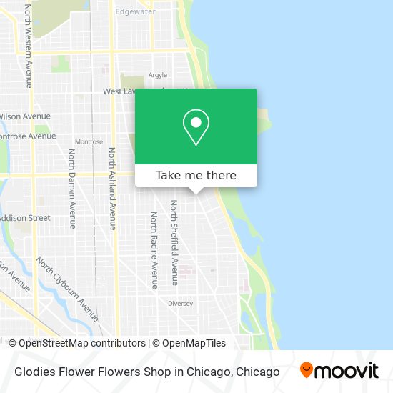 Mapa de Glodies Flower Flowers Shop in Chicago