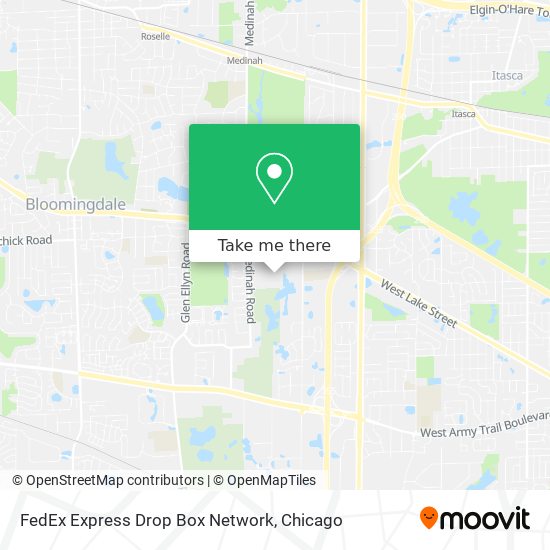 FedEx Express Drop Box Network map