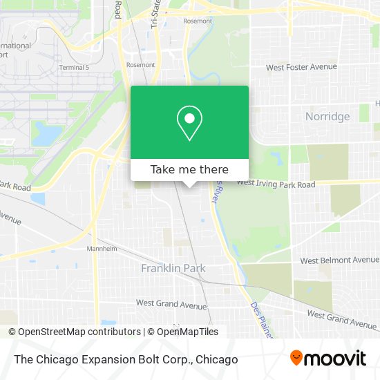 The Chicago Expansion Bolt Corp. map