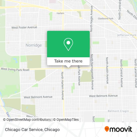 Chicago Car Service map