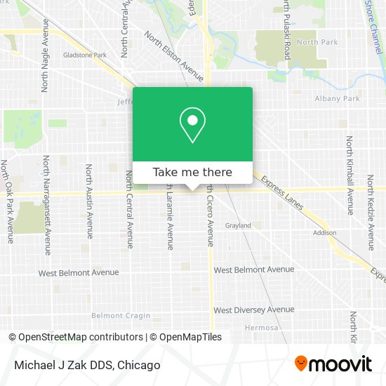 Michael J Zak DDS map