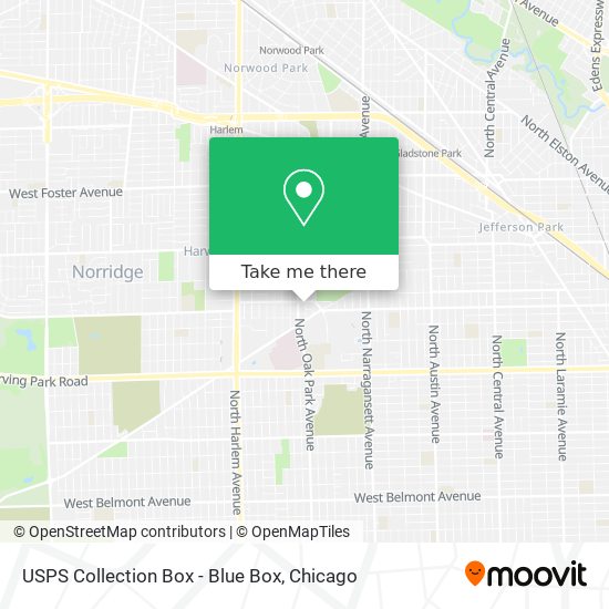 USPS Collection Box - Blue Box map