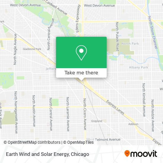 Mapa de Earth Wind and Solar Energy