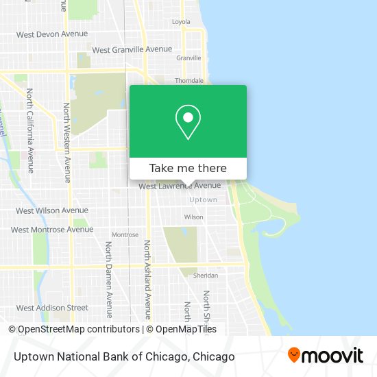 Uptown National Bank of Chicago map