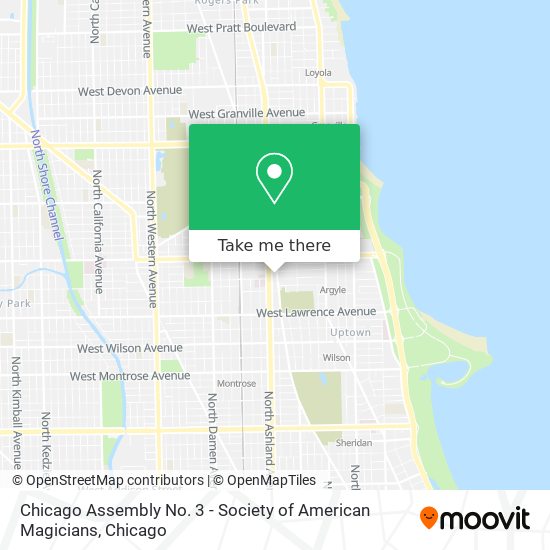 Mapa de Chicago Assembly No. 3 - Society of American Magicians
