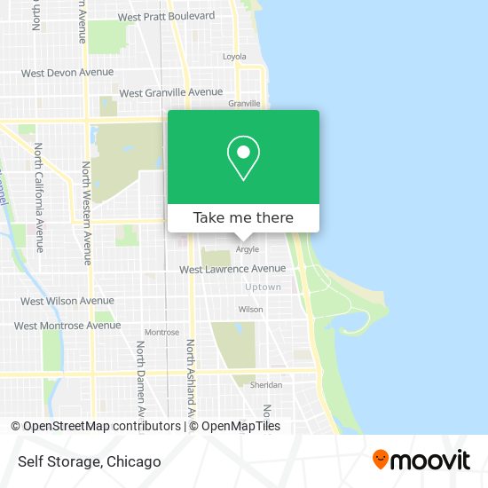 Self Storage map