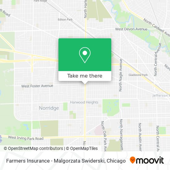 Farmers Insurance - Malgorzata Swiderski map