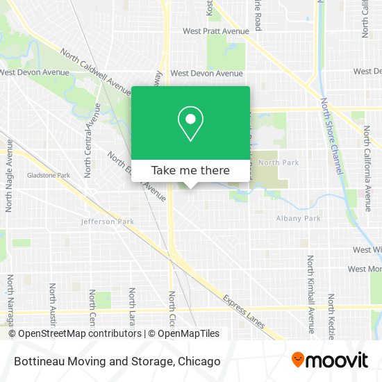 Bottineau Moving and Storage map