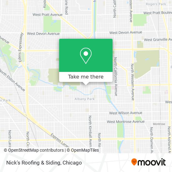 Nick's Roofing & Siding map