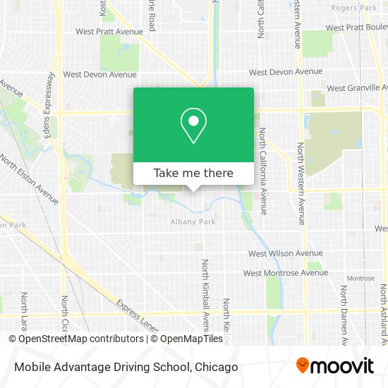 Mobile Advantage Driving School map