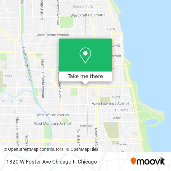 Mapa de 1820 W Foster Ave Chicago Il