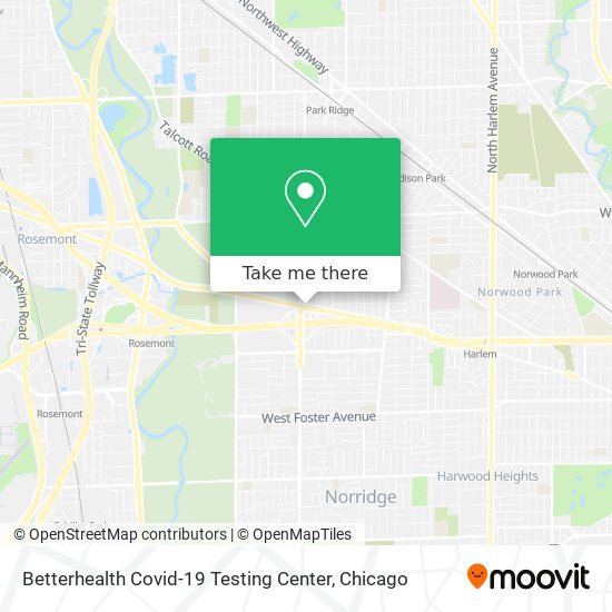 Mapa de Betterhealth Covid-19 Testing Center
