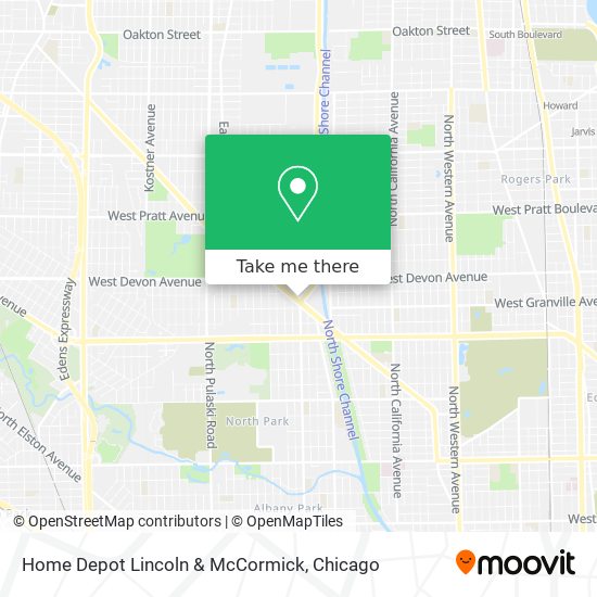 Mapa de Home Depot Lincoln & McCormick