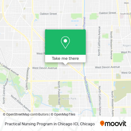 Practical Nursing Program in Chicago ICI map