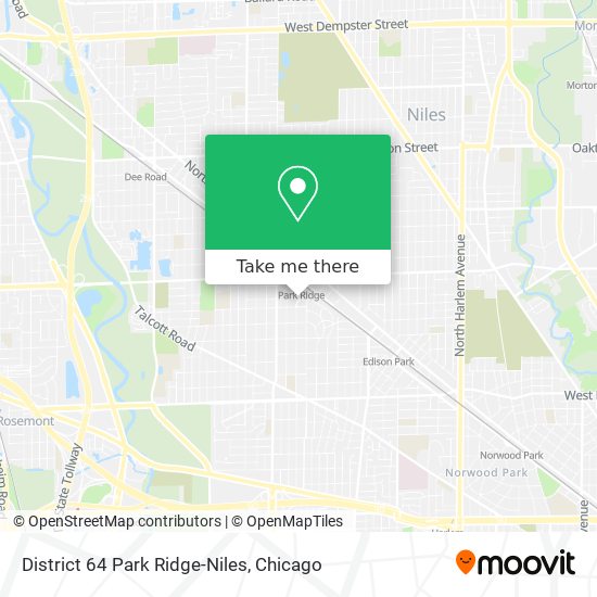 District 64 Park Ridge-Niles map
