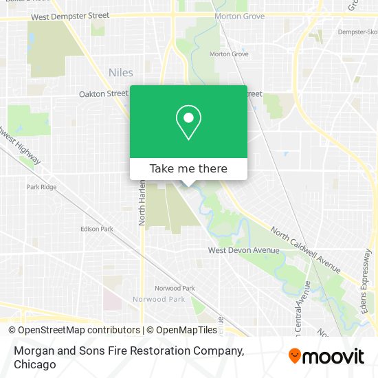 Morgan and Sons Fire Restoration Company map