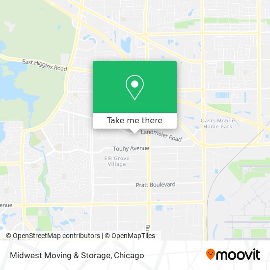 Mapa de Midwest Moving & Storage