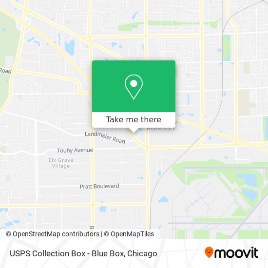 USPS Collection Box - Blue Box map