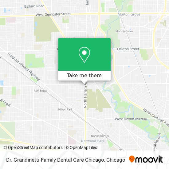 Mapa de Dr. Grandinetti-Family Dental Care Chicago