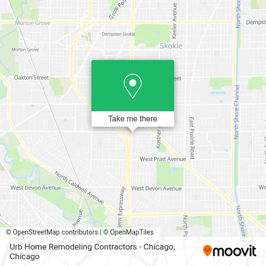 Urb Home Remodeling Contractors - Chicago map