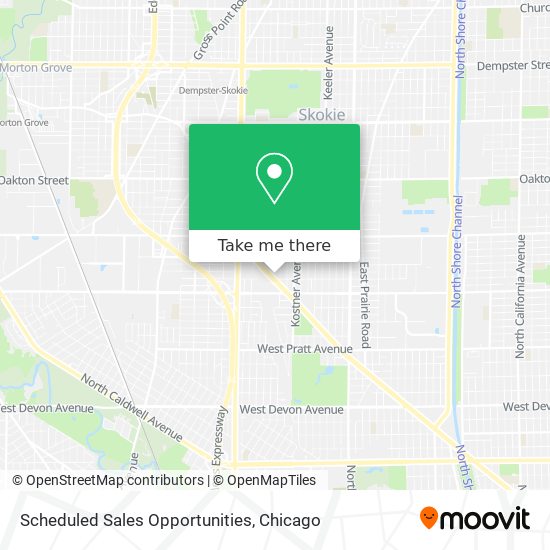 Scheduled Sales Opportunities map