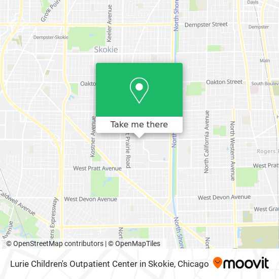 Mapa de Lurie Children's Outpatient Center in Skokie