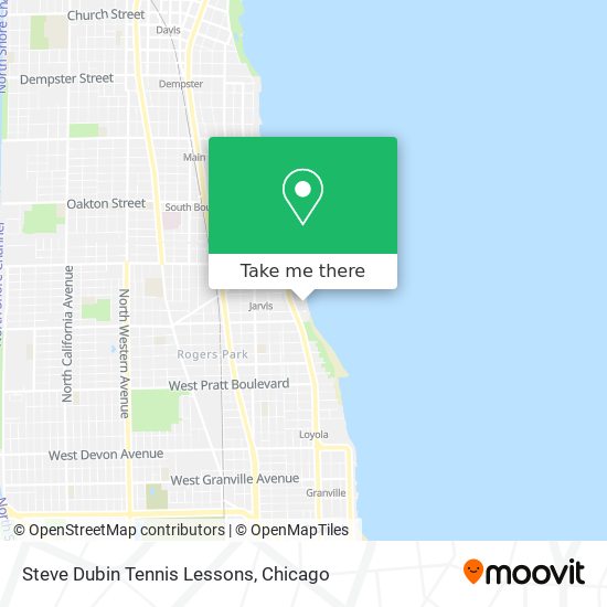 Steve Dubin Tennis Lessons map