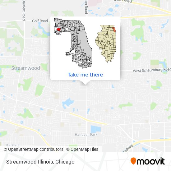 Mapa de Streamwood Illinois