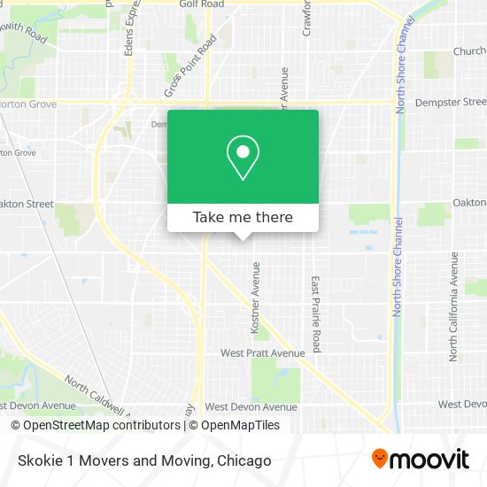 Skokie 1 Movers and Moving map