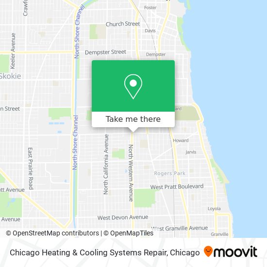 Chicago Heating & Cooling Systems Repair map