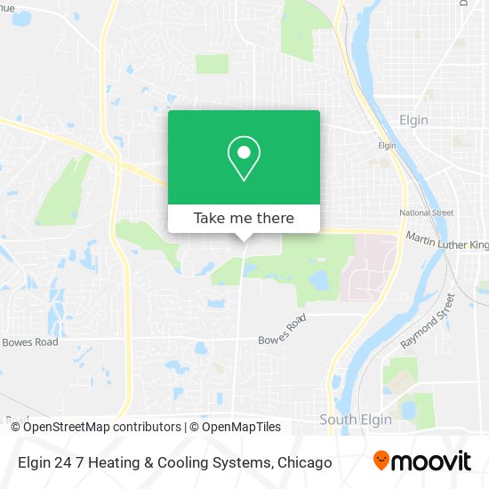Elgin 24 7 Heating & Cooling Systems map