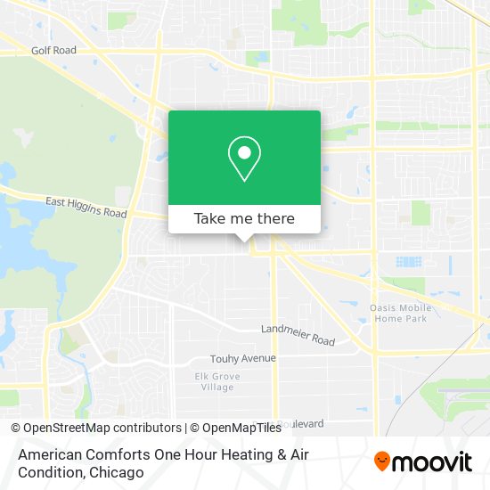 American Comforts One Hour Heating & Air Condition map
