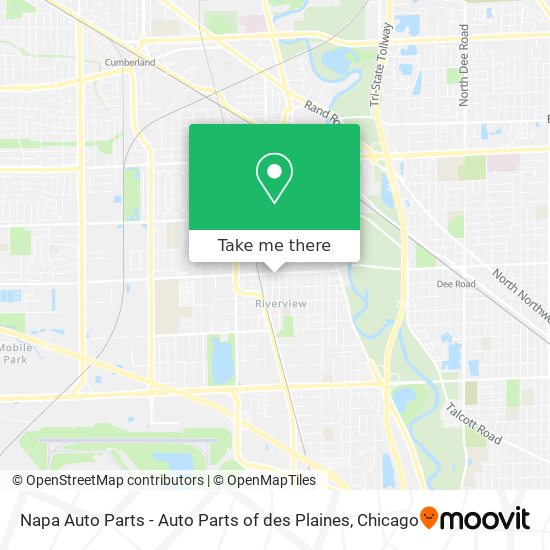 Mapa de Napa Auto Parts - Auto Parts of des Plaines