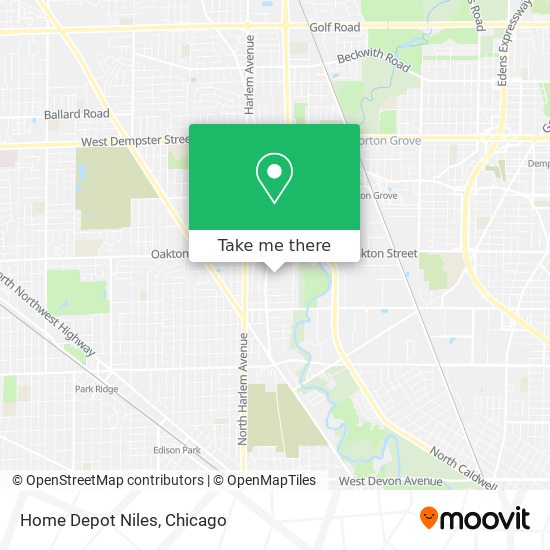 Home Depot Niles map